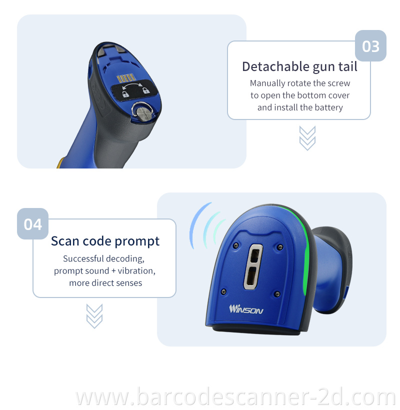 Winson ST10-39HD-BTU Conveyor Barcode Scanner Rugged Wireless Barcode Scanner with Base